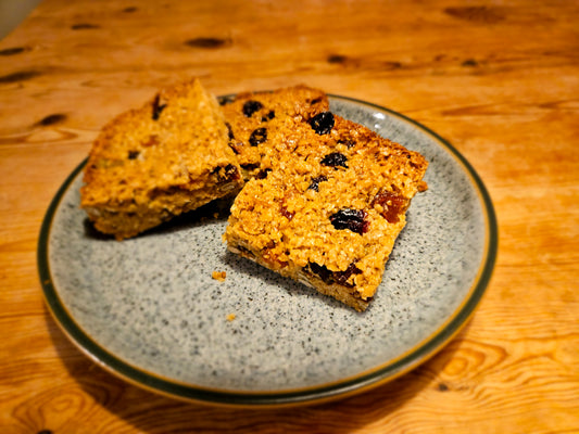 Fruity Flapjack Squares - Made Without Gluten (Vegan Option Available)