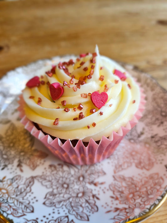 12 Red Velvet Cupcakes - Made Without Gluten, Vegan Option Available