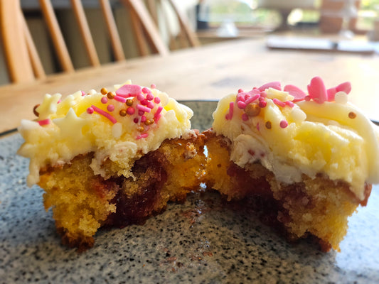 12 Victoria Sponge Cupcakes - Made Without Gluten, Vegan Option Available