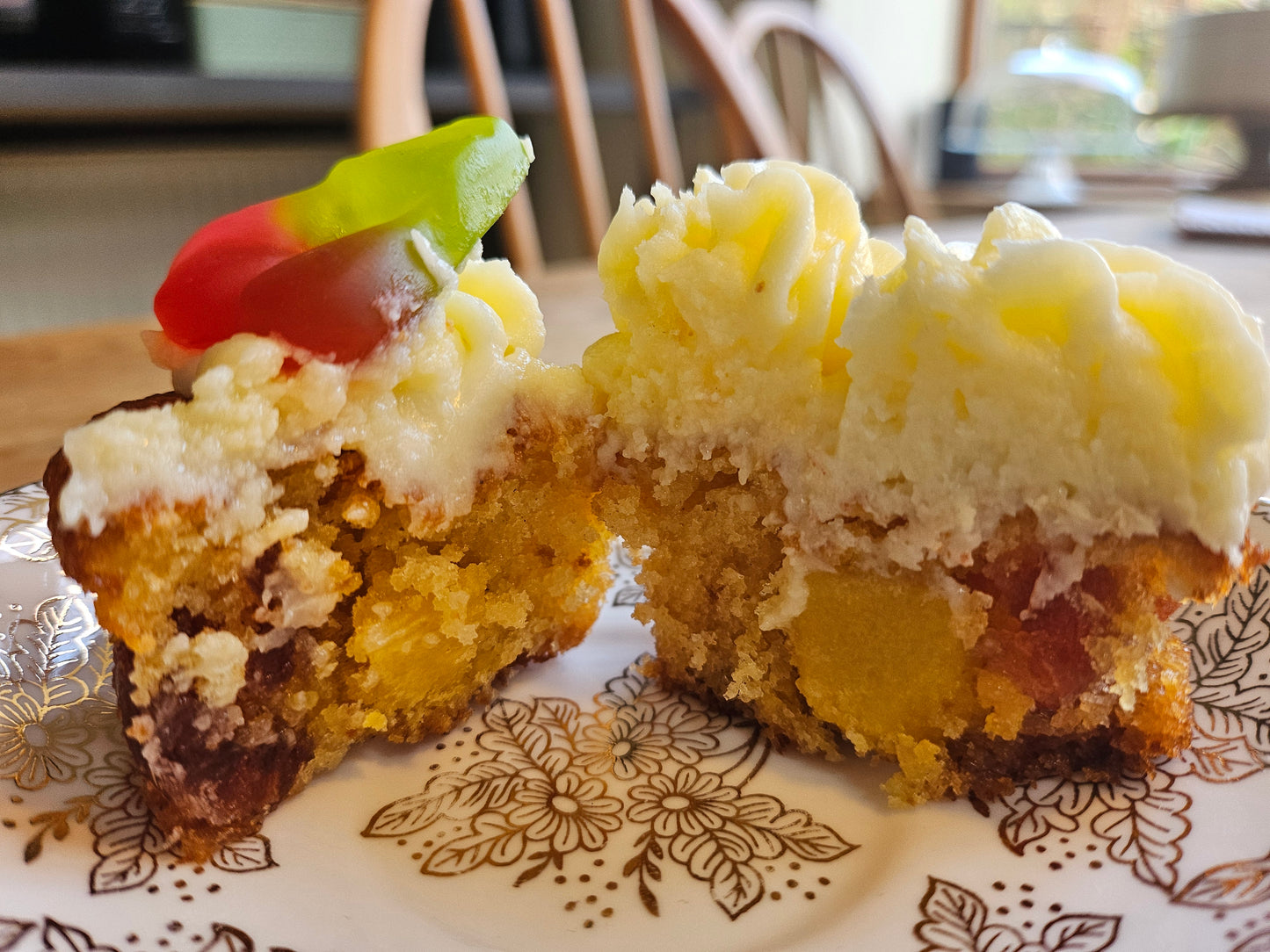 12 Cherry and Almond Cupcakes - Made Without Gluten, Vegan Option Available